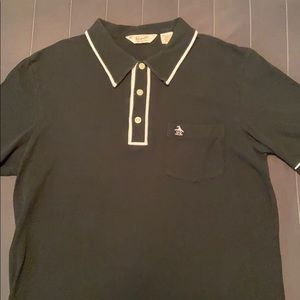 XL Black/white strip penguin shirt